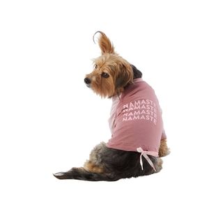 Top Paw Dog Namaste Dusty Rose Pink Dog Shirt Nwt-M